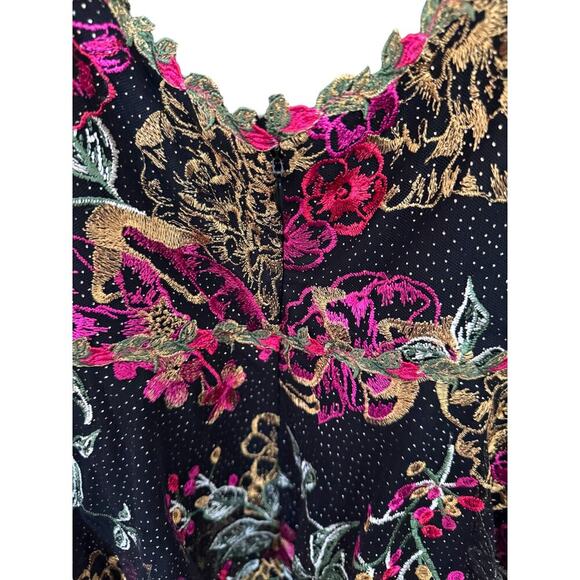 Rare Marchesa Notte Embroidered Floral Illusion Cocktail Dress Size 4 - Picture 10 of 11